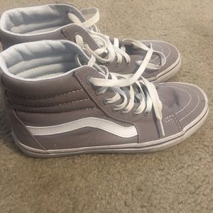 Grey high top vans